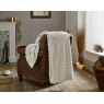 Deyongs Featherstone Fleece Throw Steel Grey on chair