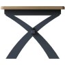 Aldiss Own Heritage Editions Blue 2m Extending Cross Leg Dining Table & 4 Ladder Back Chairs