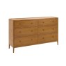 Ercol Salina 6 Drawer Wide Chest In OG Finish on a white background