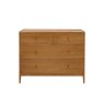 Ercol Salina 4 Drawer Wide Chest In OG Finish on a white background
