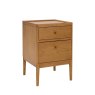Ercol Salina 2 Drawer Bedside Cabinet In OG Finish on a white background