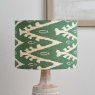 Pacific Pacific Lars 35cm Racing Green Ikat Cylinder Lampshade