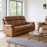 Buckingham 3 Seater Power Recliner Sofa lifestyle image tan
