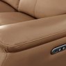 Buckingham 3 Seater Power Recliner Sofa lifestyle image tan close up