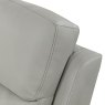 Buckingham 2 Seater Power Recliner close up pewter on a white background