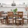 Aldiss Own Manor Oak 1.3m Extending Crossed Leg Dining Table and 4 Ladder Back Chairs