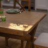 Aldiss Own Manor Oak 1.3m Extending Crossed Leg Dining Table and 4 Ladder Back Chairs