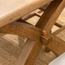 Aldiss Own Manor Oak 1.3m Extending Crossed Leg Dining Table and 4 Ladder Back Chairs