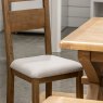 Aldiss Own Manor Oak 1.3m Extending Crossed Leg Dining Table and 4 Ladder Back Chairs