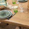 Aldiss Own Manor Oak 1.3m Extending Crossed Leg Dining Table and 4 Ladder Back Chairs