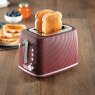 Daewoo Cascade 2 Slice Toaster Ruby in use