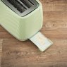 Daewoo Cascade 2 Slice Toaster Sage crumb tray
