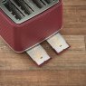 Daewoo Cascade 4 Slice Toaster Ruby crumb tray