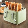 Daewoo Cascade 4 Slice Toaster Sage in use