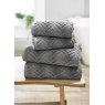 The Lyndon Company Catalonia Dark Grey Towels lifestyle
