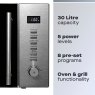 Daewoo 30L Microwave & Grill spec sheet