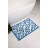 Hug Rug Geo Blue Tile Mat Lifestyle