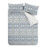 Pineapple Elephant Pineapple Elephant Inara Ikat Indigo Blue Duvet Cover Set