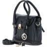 Ashwood Leather Compact Handbag Black angled