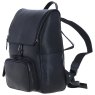 Ashwood Leather Black Buckle Rucksack angled