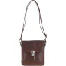 Ashwood Leather Medium Buckle Crossbody Bag Brown