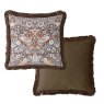 William Morris At Home Strawberry Thief Chocolate Cushions square reverse