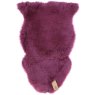 Ashwood Leather Single Rug Fenland Long Wool Smokey Grape