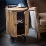Fluted Ridge Lamp Table lifestyle image open doors