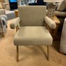 Gianni Accent Chair In Khaki Linen lifestyle image