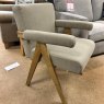 Gianni Accent Chair In Khaki Linen lifestyle image