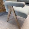 Gianni Accent Chair In Khaki Linen lifestyle close up