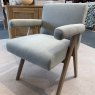 Gianni Accent Chair In Khaki Linen lifestyle