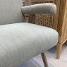 Gianni Accent Chair In Khaki Linen lifestyle close up