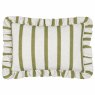 Paoletti Paoletti Connie Olive Striped Ruffle Cushion