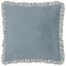 Paoletti Paoletti Solene Blue Ruffle Matte Velvet Cushion