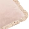 Paoletti Paoletti Solene Pink Ruffle Matte Velvet Cushion