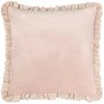 Paoletti Paoletti Solene Pink Ruffle Matte Velvet Cushion