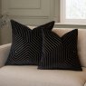 Paoletti Paoletti Evoke Cut Black Velvet Cushion