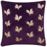 Paoletti Paoletti Guilded Palms Plum Embroidered Cushion