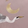 Paoletti Paoletti Moonlit Flight Dusty Pink Embroidered Velvet Cushion