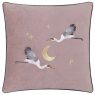 Paoletti Paoletti Moonlit Flight Dusty Pink Embroidered Velvet Cushion