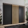 Wiemann Chicago 3m Sliding Wardrobe In Graphite With LEDs lifestyle image lights on