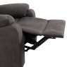 Washington Power Recliner Chair In Steel Fabric close up white background