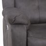 Washington 2 Seater Power Recliner Sofa In Steel Fabric close up