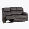 Washington 3 Seater Power Recliner Sofa In Steel Fabric white background