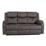 Washington 3 Seater Power Recliner Sofa In Steel Fabric white background