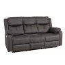 Washington 3 Seater Power Recliner Sofa In Steel Fabric white background