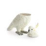 McGowan Rutherford White Ceramic Parrot Storage Jar/Vase open