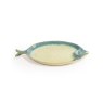 McGowan Rutherford Blue & White Ceramic Fish Dish Large angled