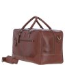 Ashwood Leather Calvin Leather Holdall Chestnut Angled Shot
